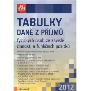 Tabulky daně z příjmů fyzických osob ze závislé činnosti a funkčních požitků 2012