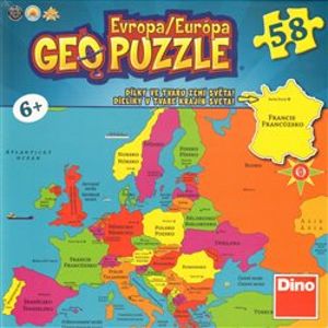 Geo puzzle Evropa - 58 dílků