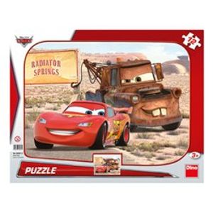 Puzzle Cars: Blesk & Burák 12 dílků
