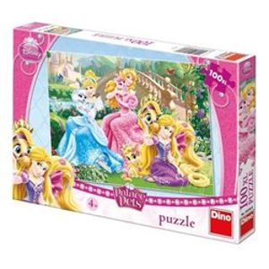 Puzzle Princezny s mazlíčky v parku 100 XL dílků