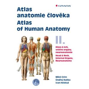 Atlas anatomie člověka II.. Hlava a krk, vnitřní orgány, neuroanatomie - Ivan Helekal, Ondřej Naňka, Miloš Grim