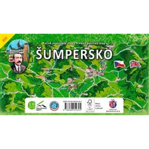 Šumpersko. Ručně malovaná mapa Šumpersko
