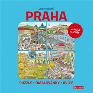 Praha – Puzzle, omalovánky, kvízy - Libor Drobný, Ema Potužníková