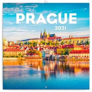 Poznámkový kalendář Praha letní 2021, 30 × 30 cm