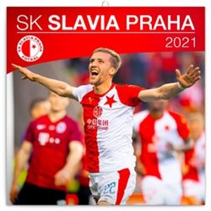 Poznámkový kalendář SK Slavia Praha 2021, 30 × 30 cm