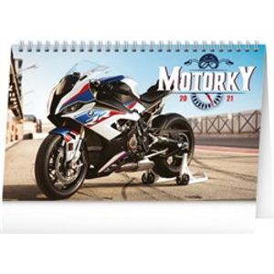 Stolní kalendář Motorky 2021, 23,1 × 14,5 cm