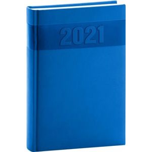 Denní diář Aprint 2021, modrý, 15 × 21 cm