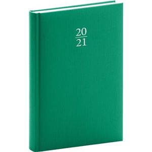 Denní diář Capys 2021, zelený, 15 × 21 cm
