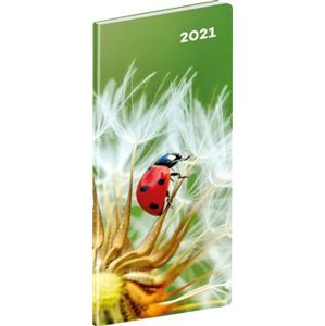 Kapesní diář Beruška 2021, plánovací měsíční, 8 × 18 cm