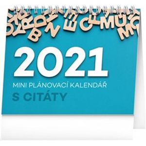 Stolní kalendář Plánovací s citáty 2021, 16,5 × 13 cm