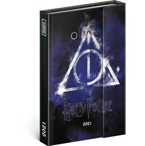 Týdenní magnetický diář Harry Potter – Deathly Hallows 2021, 11 × 16 cm