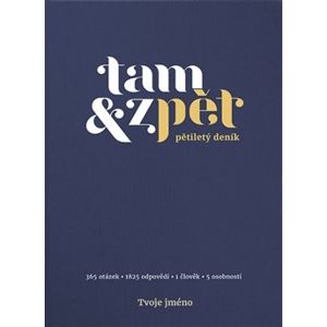 Deník Tam & zpět - malý - indigo