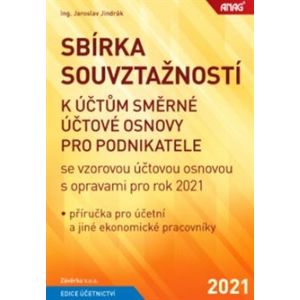 Sbírka souvztažností k účtům směrné účtové osnovy se vzorovou účtovou osnovou s opravami pro rok 2021 - Jaroslav Jindrák
