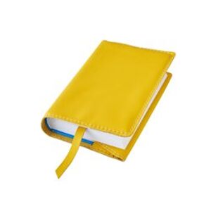 Variabilní kožený obal na knihu se záložkou XL - žlutá