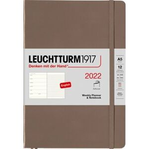 Týdenní diář a zápisník Leuchtturm Medium (A5) 2022, Softcover, Warm Earth, English