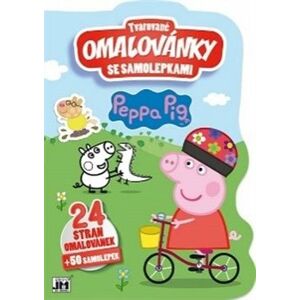 Tvarované omalovánky se samolepkami - Peppa Pig
