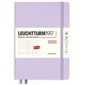 Diář Leuchtturm Lilac, Daily Planner Medium (A5) 2023, English