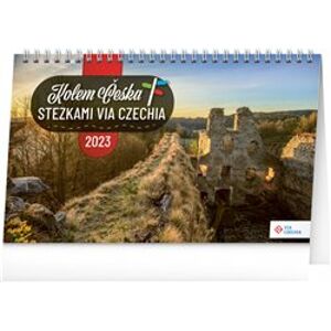 Stolní kalendář Kolem Česka stezkami Via Czechia 2023