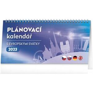 Stolní kalendář Plánovací s evropskými svátky 2023