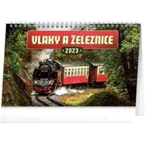 Stolní kalendář Vlaky a železnice 2023