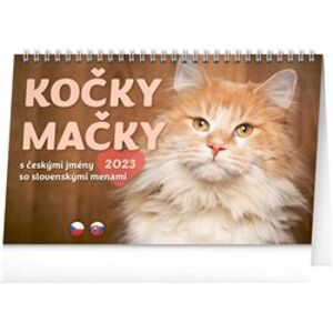 Stolní kalendář Kočky - Mačky CZ/SK 2023
