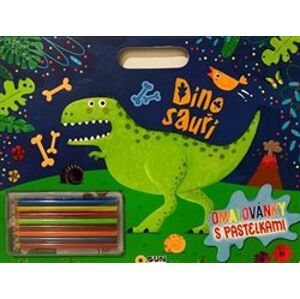 Omalovánky - Dinosauři s pastelkami