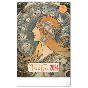 Nástěnný kalendář Alfons Mucha 2024