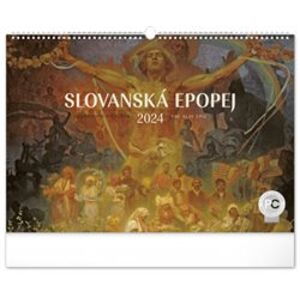 Nástěnný kalendář Slovanská epopej – Alfons Mucha 2024