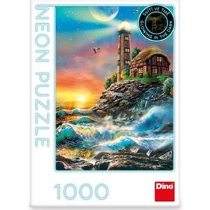 Neonové puzzle Maják - 1000 dílků