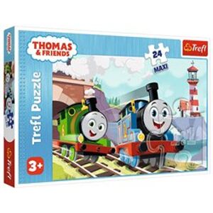 Puzzle Maxi 24 dílků - Tom a Percy na kolejích - Mašinka Tomáš