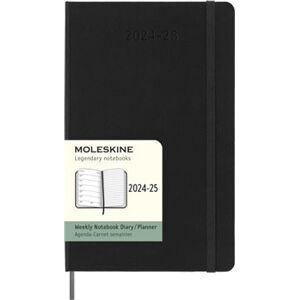 18měsíční plánovací zápisník Moleskine 2024-2025 tvrdý černý L